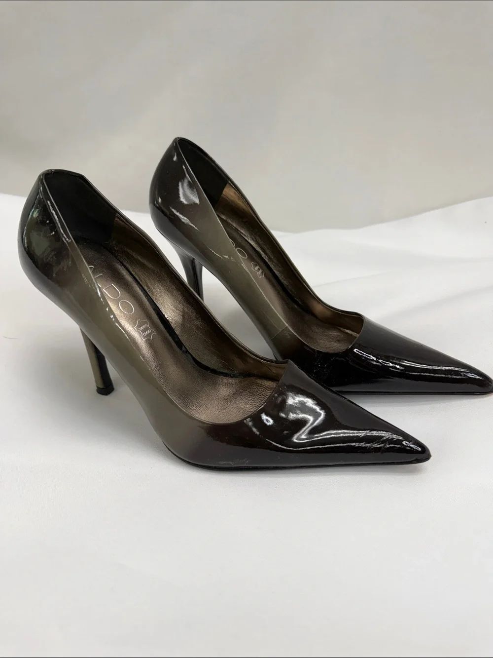 Aldo Black Patent Pointed-Toe Stiletto Pumps